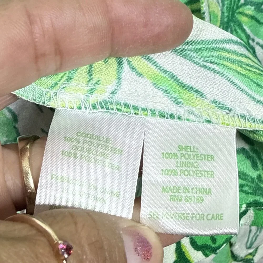 (T6) Lilly Pulitzer Pearl Romper Flamingle Engineered Flamingos Floral,Sz 4 - Picture 10 of 16